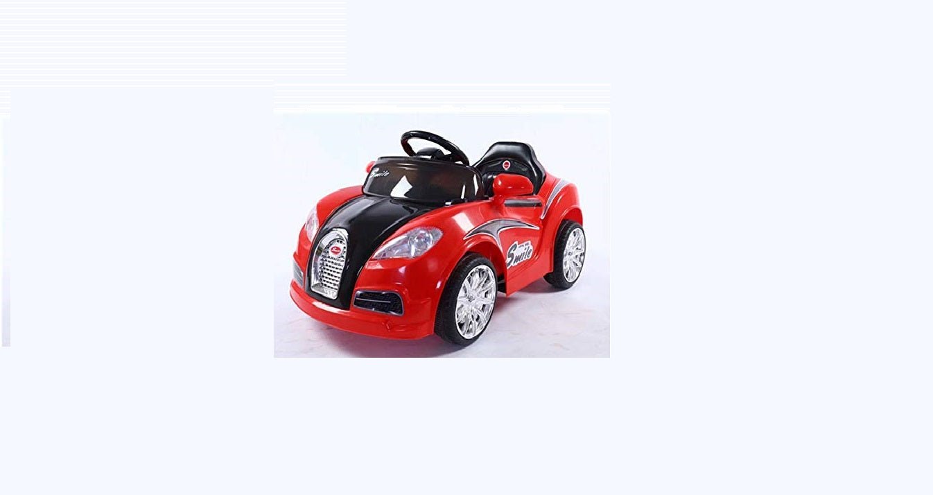 Battery Operated Car For Kids| Smiley Battery Operated Ride on car for Kids 1 to 4 Year - (Red)