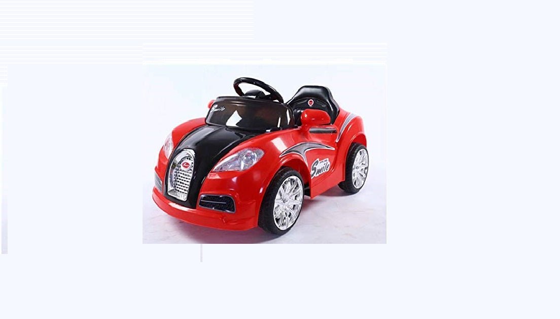 Battery Operated Car For Kids| Smiley Battery Operated Ride on car for Kids 1 to 4 Year - (Red)