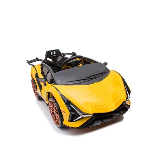 Battery Operated Car For Kids |Speed Car 1919 for Kids Battery Operated Ride on Car Double Open Race Car (Yellow)