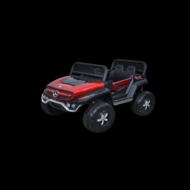 Letzride 2288 Battery Operated Ride on Jeep for Kids with Music, Lights and Swing- Electric Remote Control Ride on Jeep for Children to Drive of Age 1 to 6 Years-Matelic Red