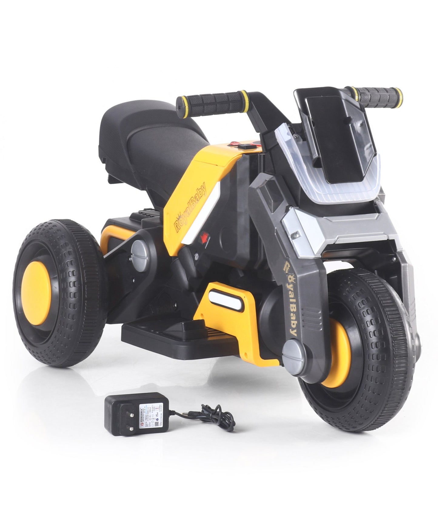 Kids Electric Ride-On Bike with Music Player, LED Light, 6V Battery, Ages 1-4 Years,Yellow