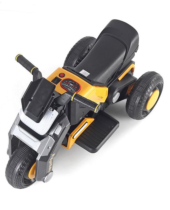 Kids Electric Ride-On Bike with Music Player, LED Light, 6V Battery, Ages 1-4 Years,Yellow