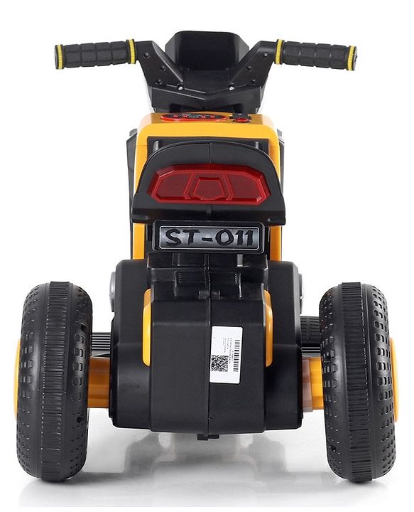 Kids Electric Ride-On Bike with Music Player, LED Light, 6V Battery, Ages 1-4 Years,Yellow