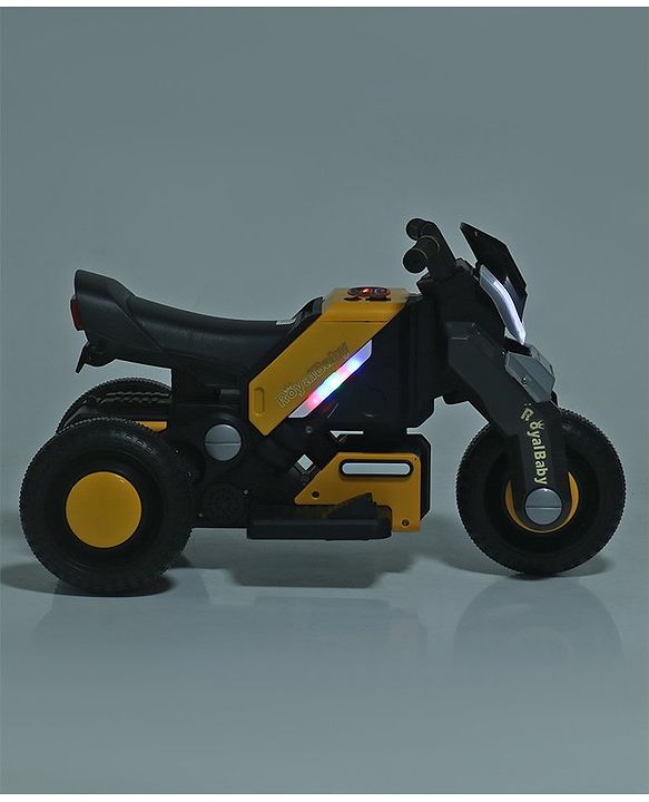 Kids Electric Ride-On Bike with Music Player, LED Light, 6V Battery, Ages 1-4 Years,Yellow