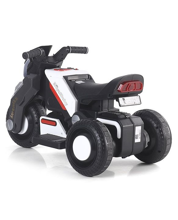 Kids Electric Ride-On Bike, 6V Battery Powered, with LED Lights and Music Player, Ages 1-4 Years, Grey