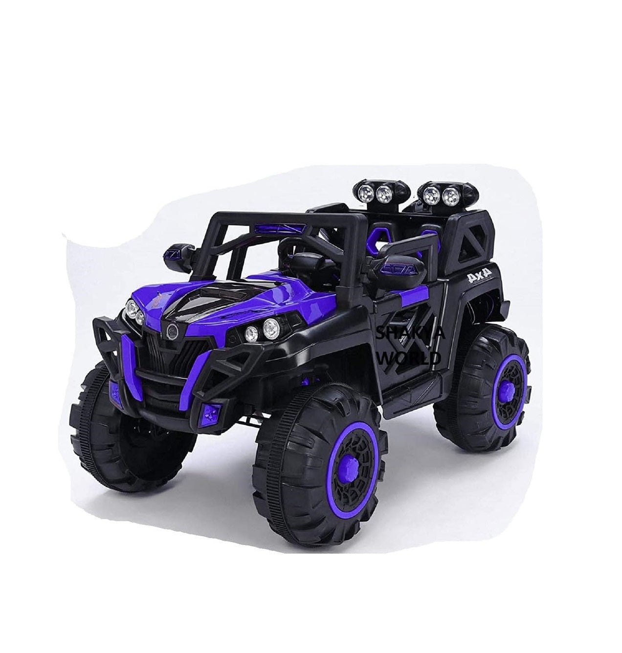 Letzride KV695 Big Wheeler Battery Operated Jeep for Kids- The Electric Ride on Car with 2x6v Batteries, Music System Swing and Remote Jeep for 2 to 4 Years Children to Drive (Blue)