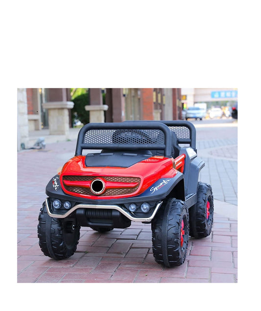 Letzride 2288 Battery Operated Ride on Jeep for Kids with Music, Lights and Swing- Electric Remote Control Ride on Jeep for Children to Drive of Age 1 to 6 Years-Red