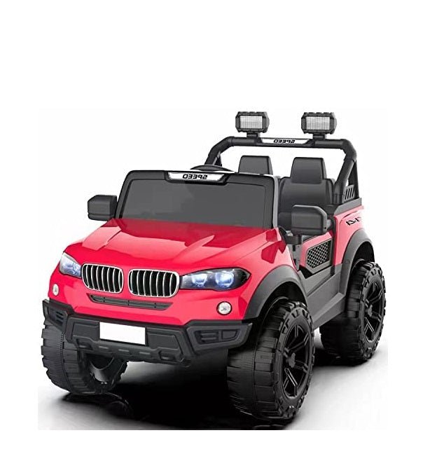 BATTERY OPERATED CAR FOR  Kids Speed-888 Ride-On 12V 7ah Rechargeable Battery Operated Solid Designed Jeep for 1 to 7 Year Kids| Boys| Girls| Children - Red