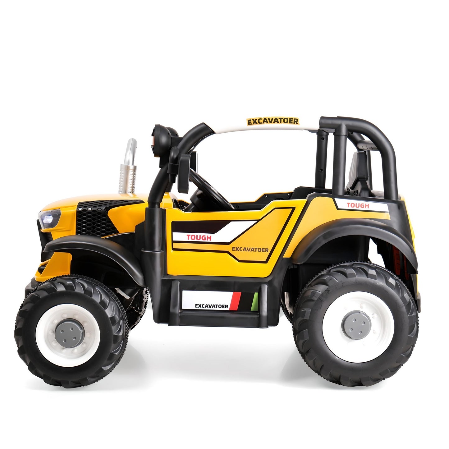 AYAAN TOYS a top-Tier Kids Electric Ride-On Tractor Featuring Dual Control, Realistic Design, Musical Entertainment, Safe Driving Features, Durable, & Bluetooth Connectivity, Age 2-8 - Yellow