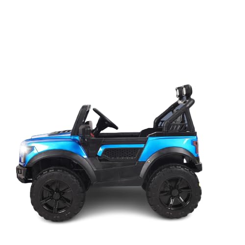 Letzride Battery Operated 4x4 Big Size Jeep 12V Battery Jeep Battery Operated Ride On - Blue