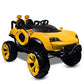 Letzride Max-D Ride on Monster Truck Jeep for Kids- The Electric Rechargeable Big Wheeler Jeep with Colored Alloys, Music, Led Lights and Swing| Battery Car for 2 to 8 Years Kid (Yellow)