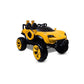 Battery Operated Car For Kids| Max-DX Ride on Monster Truck Jeep for Kids- The Electric Rechargeable Big Wheeler Jeep with Colored Alloys, Music, Led Lights and Swing| Battery Car for 2 to 8 Years Kid - Yellow