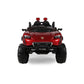 Battery Operated Car For Kids| Max-DX Ride on Monster Truck Jeep for Kids- The Electric Rechargeable Big Wheeler Jeep with Colored Alloys, Music, Led Lights and Swing| Battery Car for 2 to 8 Years Kid - Red