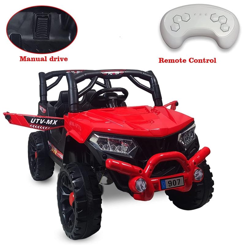 Letzride 1031 Kids Ride on Battery Operated Jeep for 1 to 4 Year Kids | Girls | Boys | Children | Giant Jeep (Red)