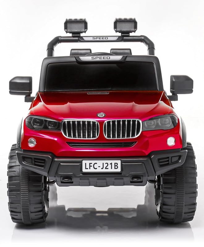 Letzride Kids Speed-888 Ride-On 12V 7ah Rechargeable Battery Operated Solid Designed Jeep for 1 to 7 Year Kids | Boys | Girls| Children - Red