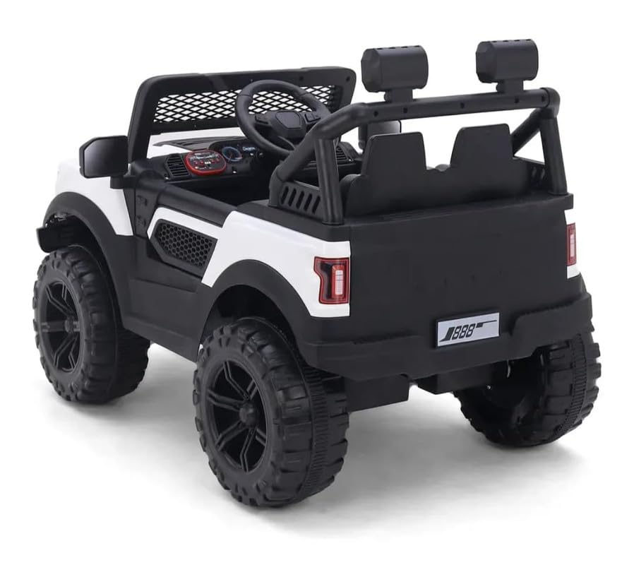 Battery Operated Car For Kids POBO King White Battery Operated Jeep fo Ayaan Toys