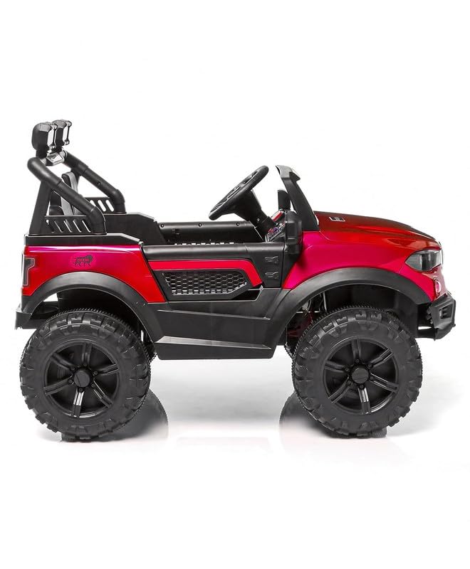 Letzride Kids Speed-888 Ride-On 12V 7ah Rechargeable Battery Operated Solid Designed Jeep for 1 to 7 Year Kids | Boys | Girls| Children - Red