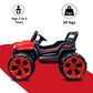 Letzride KV695 Big Wheeler Battery Operated Jeep for Kids- The Electric Ride on Car with 2x6v Batteries, Music System Swing and Remote Jeep for 2 to 4 Years Children to Drive (Red)