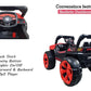 Letzride KV695 Big Wheeler Battery Operated Jeep for Kids- The Electric Ride on Car with 2x6v Batteries, Music System Swing and Remote Jeep for 2 to 4 Years Children to Drive (Red)