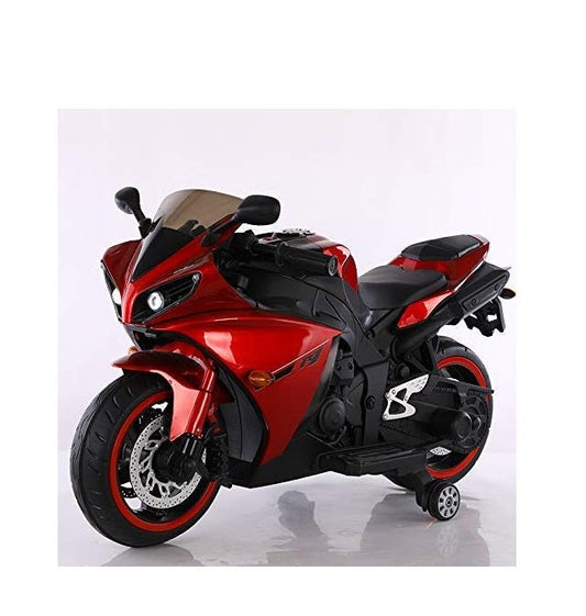 Battery Operated Car For Kids |Yamaha  R1  Electric Sports Bike for Kids | R1 Bike with Operated,Music System,Working Lights,Training Wheels - Red For 2 to 6 Year