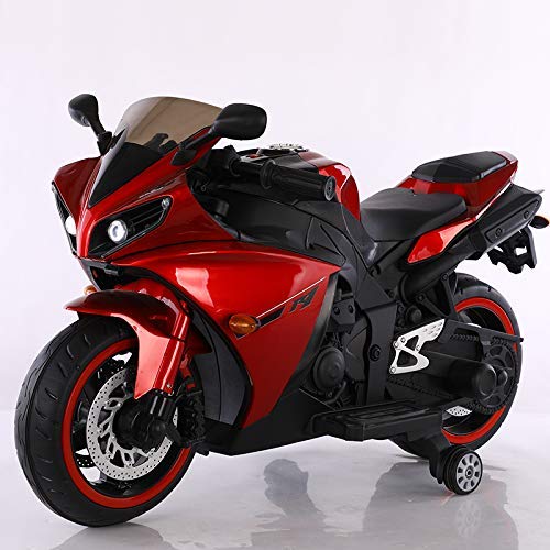 Battery Operated Car For Kids |Yamaha  R1  Electric Sports Bike for Kids | R1 Bike with Operated,Music System,Working Lights,Training Wheels - Red For 2 to 6 Year