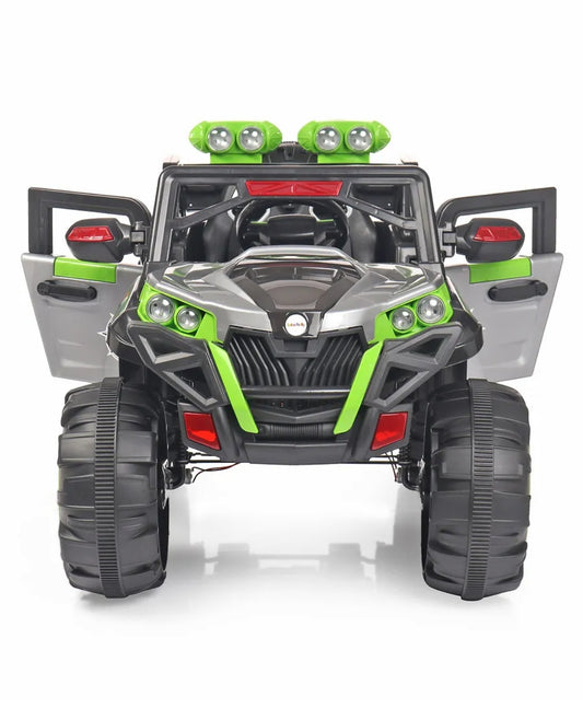 Battery Operated 4x4 Big Size 12V Battery Ride On Truck, Jeep for Kids Drive 2 to 10 Years | Motor for Steering | Remote Control | Suspensions | Jumbo Driving Car