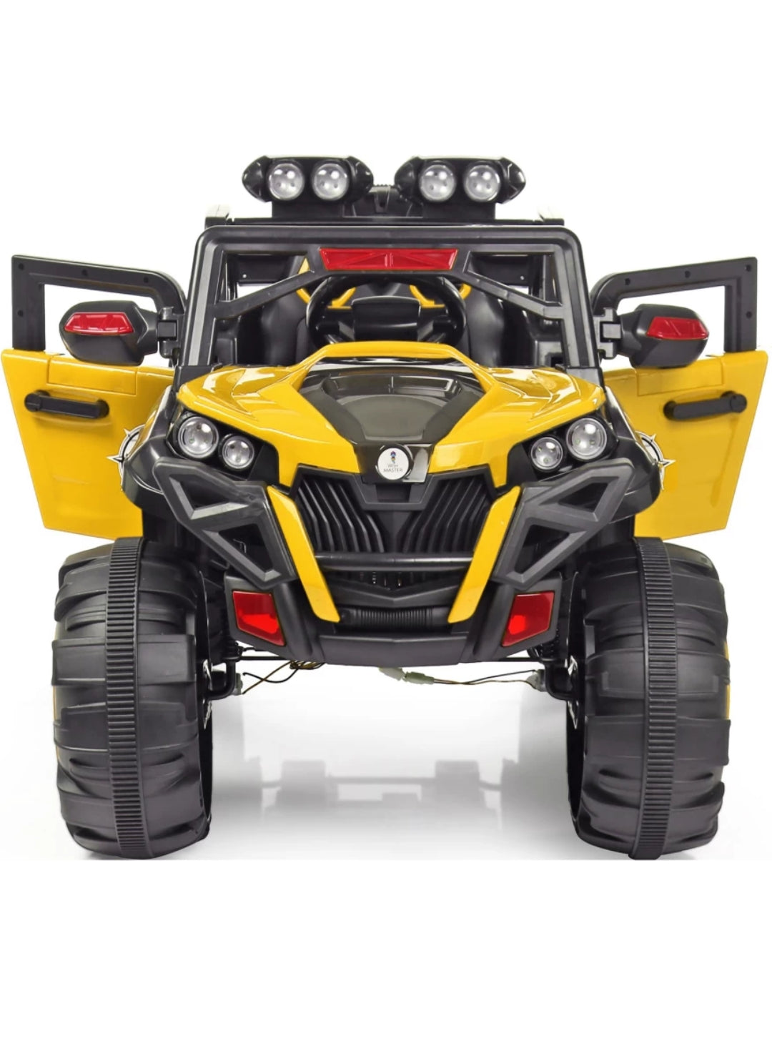 Battery Operated 4x4 Big Size 12V Battery Ride On Truck, Jeep for Kids Drive 2 to 10 Years | Motor for Steering | Remote Control | Suspensions | Jumbo Driving Car