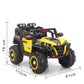 Battery Operated 4x4 Big Size 12V Battery Ride On Truck, Jeep for Kids Drive 2 to 10 Years | Motor for Steering | Remote Control | Suspensions | Jumbo Driving Car